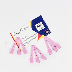 Clips de Extensión de Cabello de Acero Inoxidable Rosa Claro de Una Sola Punta, Sostenibles, Juego de 10 Piezas, por Somofy Enterprises - Product Image 4