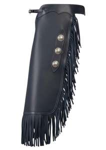 Polainas de Montar a Caballo de Cuero Genuino de Primera Calidad con Flecos, Protectores de Piernas para Montar a Caballo para Hombre - Product Image 4