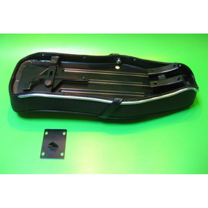 Asiento 'flatbase' Black Pegasus, versión frontal alta, para Lambretta LI + TV + SX + DL + Serveta - Product Image 3