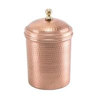 Very Good Quality Copper Sugar Tea Jar Kitchen Accessories Highly Polished Classic Style Storage Jar LID for Presents