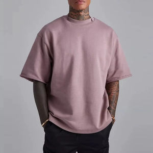 Camiseta de Algodón 100% de Lujo, Personalizada, Talla Grande, Tejido Grueso, con Hombros Caídos, de Alta Calidad para Hombre, Gran Venta - Product Image 4