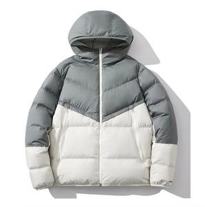 Veste à bulles en nylon personnalisée de qualité supérieure matelassée hiver hommes vestes bouffantes à capuche amovibles brillantes - Product Image 1