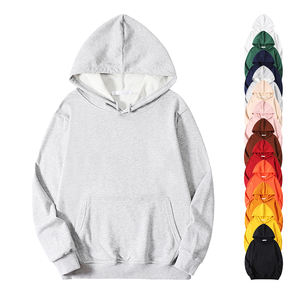 Sudaderas con capucha unisex lisas en blanco de alta calidad, Sudadera con capucha de algodón, sudaderas con logotipo personalizado OEM, sudaderas con capucha negras para hombres, envío DDP - Product Image 1