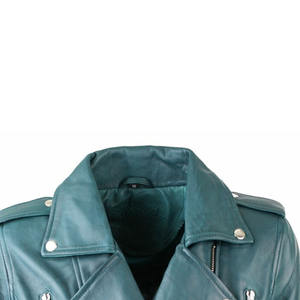 Chaqueta de cuero genuino de primera calidad con diseño elegante Costura duradera Ajuste cómodo. Para ropa informal o formal Talla XS - Product Image 4