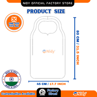 NIDY Tablier jetable hygiénique en PP non-tissé imperméable pour soins de beauté, soins personnels, alimentation de bébé, toilettage d'enfants, loisirs créatifs