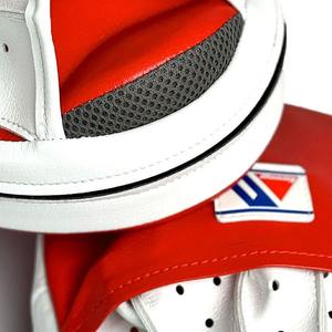 Fabricado en fábrica, el más vendido, rojo y blanco, ganador, boxeo, punzonado, guante de enfoque, entrenamiento profesional, cuero genuino, ganador - Product Image 6