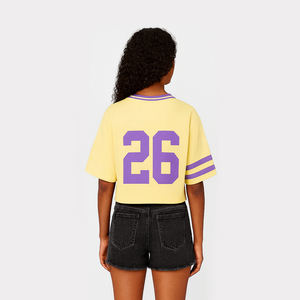 2026 Latest Design Cropped <b>Mesh</b> Jersey For Women Retro <b>Mesh</b> <b>Short</b> Sleeve Streetwear Football Jersey - Product Image 4
