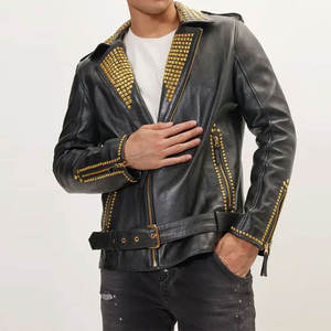 In Stock 2025 New Star Fashion Heavy Industry Corn <b>Tie</b> Rope <b>Slim</b> Fit Leather SuitRhinestone Jacket Rhinestone Jacket - Product Image 1