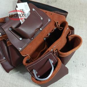 Custom 18 Pockets <b>Leather</b> <b>Belt</b> Tool <b>Pouch</b> - Product Image 1