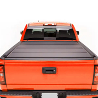 Couvercle de tonneau de camionnette étanche à la pluie, pliable, à quatre volets, sur mesure pour GMC Sierra Toyota Tacoma Ram