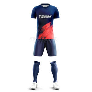 Tenue de football professionnelle pour équipe, kit à manches courtes, imprimé, respirant, léger, séchage rapide - Product Image 1