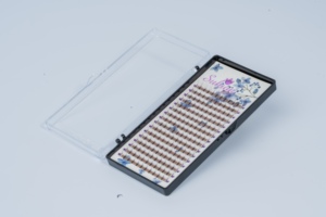 OEM/ODM NBT 16-Row Mink 3D 0,07 Abanicos de pestañas prefabricados Base puntiaguda Volumen prefabricado Bandejas para extensiones de pestañas - Product Image 5