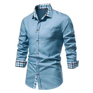 Camisa de Manga Larga Casual para Hombre, Modelo Nuevo de Alta Calidad, Antiarrugas, Ecológica, de Secado Rápido, Satén, para Primavera - Product Image 2