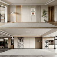 Panneaux en PVC marbré imperméables et ignifuges à haute brillance pour la décoration murale intérieure ; utilisation commerciale et de divertissement avec impression 3D