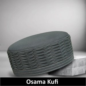 Chapeau de prière Kufi pour homme USAMA, polyester et coton de qualité supérieure, finition de haute qualité, logo personnalisé, style décontracté - Product Image 6