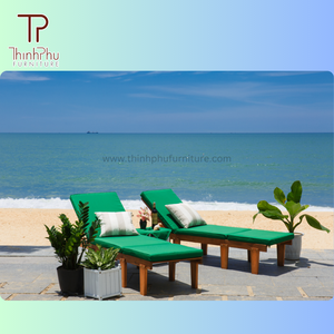 Tumbona de madera ecológica para villas, playas, jardines, piscinas, patios, hoteles, fabricante de muebles Thinh Phu - Product Image 5