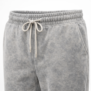 Conjunto Deportivo con Sudadera con Capucha en Color Gris Lavado al Ácido |   Conjunto Deportivo de Dos Piezas de Felpa Vintage de Algodón y Poliéster |   Conjunto de Ropa Urbana Unisex OEM ODM - Product Image 4