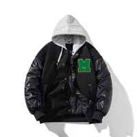 Veste universitaire en toile polyester personnalisée de haute qualité pour hommes, style streetwear d'hiver, imperméable, coupe-vent, réversible, designs vintage