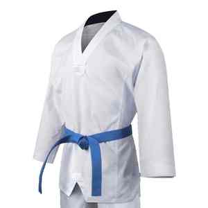 Uniforme de Taekwondo d'entraînement avancé, tissu doux et respirant 100% coton, confection experte, mobilité fluide, logo de couleur personnalisé - Product Image 2