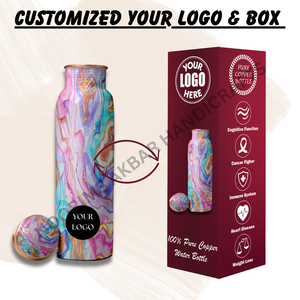 Sustainable 750ml Copper Metal <b>Water</b> <b>Bottle</b> with Lid <b>BPA</b>-<b>Free</b> Handmade Leakproof Eco-Friendly Trendy Gift Wholesale - Product Image 5