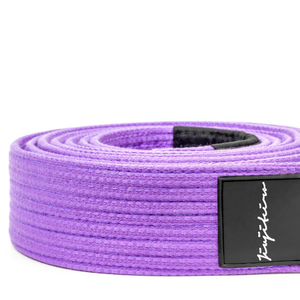 Ceinture de compétition de Jiu-Jitsu brésilien de qualité supérieure, ceinture violette BJJ Pro, double cœur, tissage perlé en coton - Product Image 1