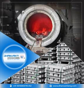 Horno rotatorio inclinable de fusión de aluminio con capacidad de 5 toneladas con bomba de quemador y motor-para fusión de aluminio fino UBC - Product Image 6