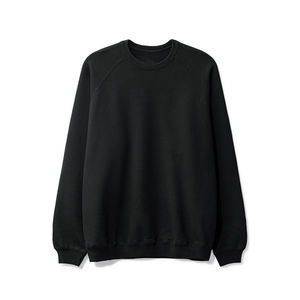 Haute qualité hommes coupe régulière pull sweat personnalisé col rond coton goutte épaule Vintage lavé polaire solide brodé - Product Image 6