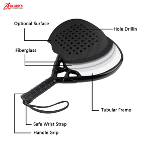 Raquette de paddle-tennis avec logo personnalisé, forme diamant, cadre en fibre de carbone, poignée en EVA - Product Image 5