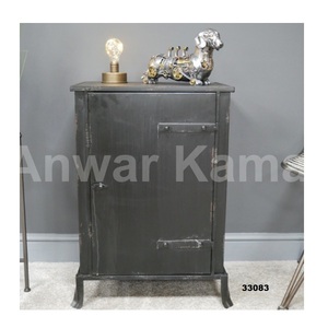 Mesita de noche doble moderna de Metal y vidrio con cajón para el hogar, sala de estar, cama, habitación y decoración de oficina - Product Image 5