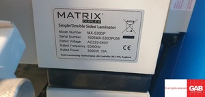 2019 Matrix MX-530DP double sided thermal <b>laminating</b> machine with manual feeder for sale - Size 550 x 750 mm - Product Image 4