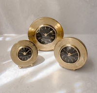 Horloge de table en métal doré personnalisée et élégante pour la décoration de la maison