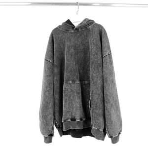 Ropa para hombre Fabricante Suministro Ácido Lavado Sudadera con capucha Logotipo de ropa vintage personalizado Sudaderas con capucha de gran tamaño - Product Image 4