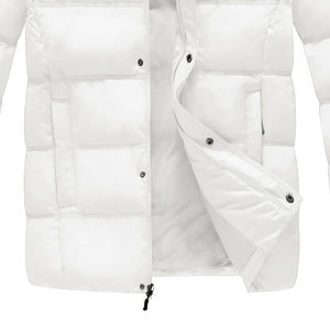 Veste matelassée en toile légère personnalisable, coupe-vent respirant de haute qualité avec fermeture à glissière à col montant pour l'hiver en extérieur - Product Image 2