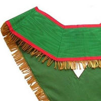 Vente en gros à bas prix Regalia maçonnique 32 degrés collier doré velours noir/Regalia maçonnique rite écossais 33e collier