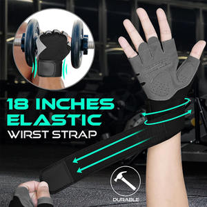 Gants de sport RAZERS IMPEX, entraînement physique, antidérapants, absorbant les chocs, néoprène, musculation, poignée rembourrée, respirants, sans doigts - Product Image 5