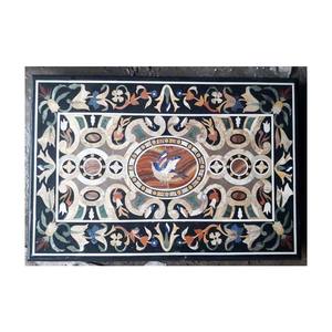 Mesa con incrustación de mármol negro para comedor, mesa con forma rectangular Dura, de la mejor calidad - Product Image 1