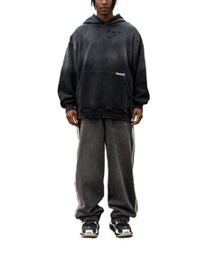 Sudadera con Capucha Oversize de Felpa Francesa para Hombre, Lavado Ácido, 100% Algodón, Bordada, Personalizable, Estilo Urbano Vintage, Invierno - Product Image 1
