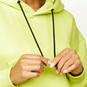 Sudaderas con capucha para mujer Sudadera bordada Manga larga Mujer Casual Bordado Contraste Color Medio y medio parche Pullover - Product Image 3