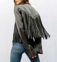 Veste en cuir d'agneau véritable noir pour femme, style western, respirante, en toile tricotée, pour festival d'hiver, en peau de mouton