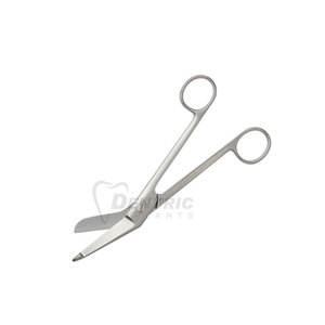 กรรไกรตัดผ้าพันแผลสแตนเลสแบบใช้มือ  สำหรับการแพทย์  ปลายทู่  ฆ่าเชื้อด้วยอุณหภูมิสูง  ใช้ในโรงเรียนแพทย์ - Product Image 1