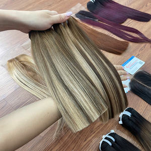 ผมต่อแบบเรีย100% เวียดนามผมตรงกระดูกตรงปลายแบนผมสีเปียโน - Product Image 6