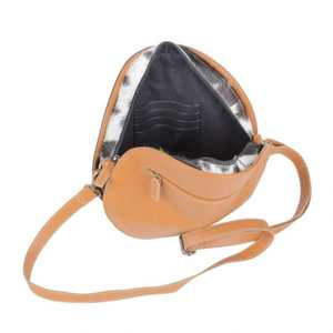 Sac fourre-tout en cuir rond de luxe pour femmes Style occidental repoussé à la main Design floral et solitaire prêt à stocker sac de cantine pour femmes - Product Image 4