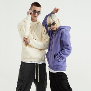 2025 OEM Sweats à capuche unisexe 100% Coton, vierges, épais, pour l'hiver, avec broderie de logo graphique personnalisée, style oversize perlé - Product Image 2