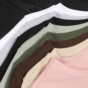 T-shirt d'été décontracté de haute qualité avec impression de logo personnalisé T-shirt en coton uni pour femmes Camiseta De Mujer Produit de haute qualité - Product Image 3