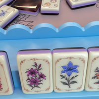 Jeu de cartes de mahjong en acrylique peint à la main, motif écaille de tortue, style moderne américain Eloise, luxe élégant, cadeau de jeu, 160 pièces, 4 joueurs