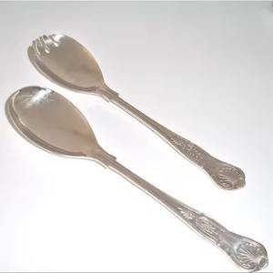 Ensemble de couverts pour salade, design poisson, cuillère et cuillère-fourchette en acier inoxydable, argenterie idéale pour la vaisselle de mariage - Product Image 5