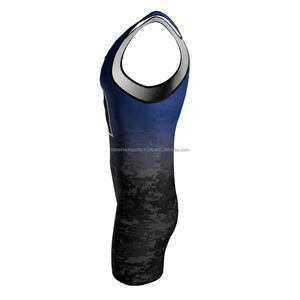 Lutte Singlet Spandex/Polyester 250g tissu lourd respirant antibactérien séchage rapide uniforme pour hommes adultes - Product Image 4