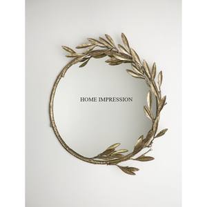 Espejo de pared para regalo de boda, forma ovalada, tamaño grande, diseño de flores de latón, espejo de pared decorativo para el hogar, Hotel y restaurante - Product Image 5