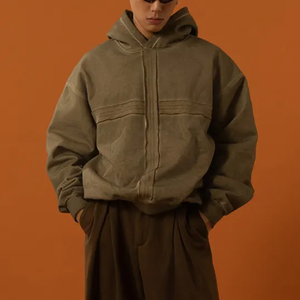 Sweat à capuche unisexe camouflage vierge en polaire de chasse en coton à sublimation en polyester personnalisé pour hommes Sweat à capuche camouflage lourd et surdimensionné pour hommes - Product Image 3