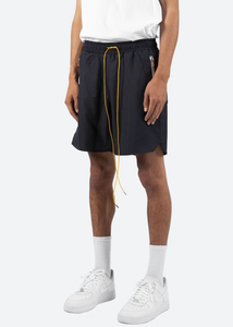 Short cargo de course à séchage rapide sans couture pour hommes et femmes pantalon de fitness marathon avec poche à fermeture éclair à la taille motif solide - Product Image 2